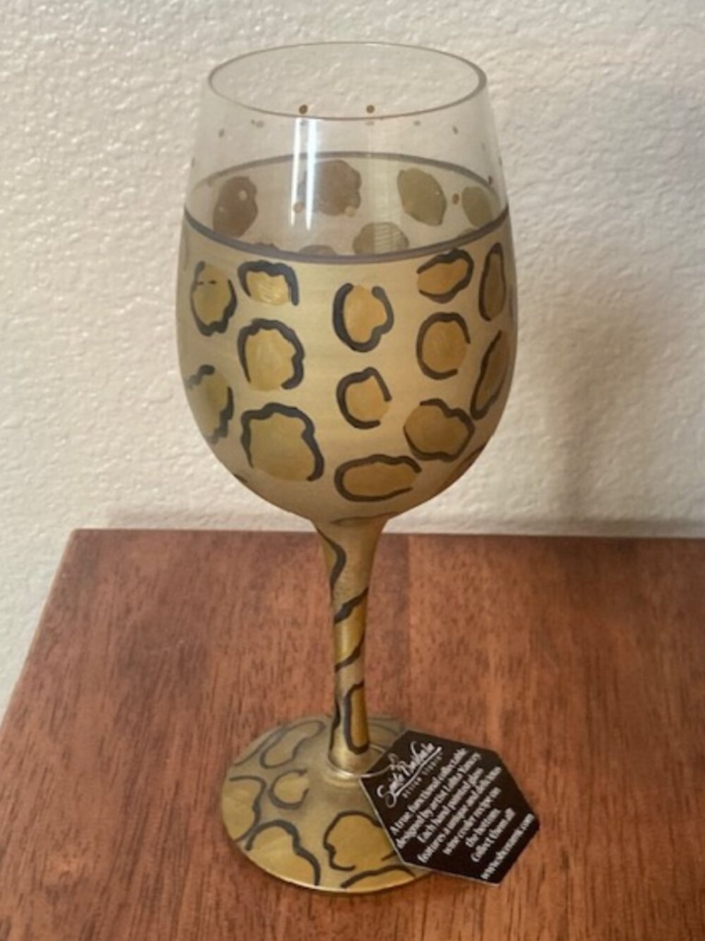 🐆 Brand New Lolita “Leopard” Hand-Painted Wine Glass 🐆